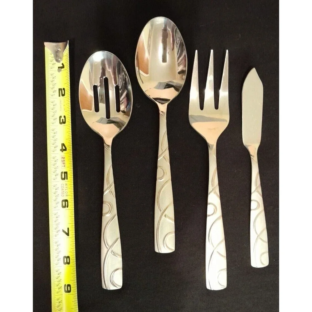 Cambridge Conquest Sand  Serving Spoons Fork Butter Knife Stainless Steel 11-21